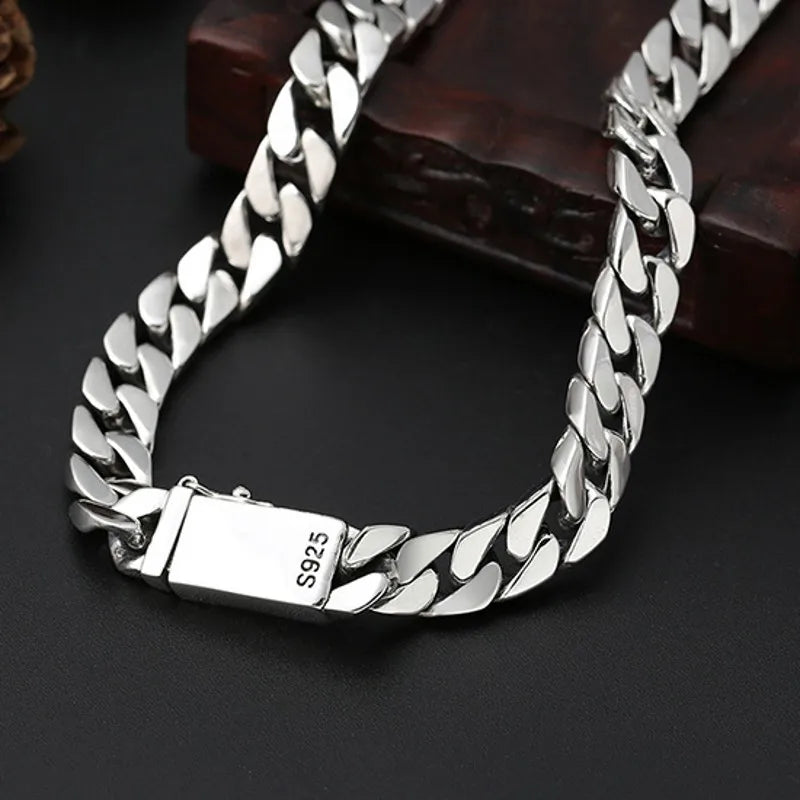 Silver Jewelry Man Necklace Popular Simple Trend.