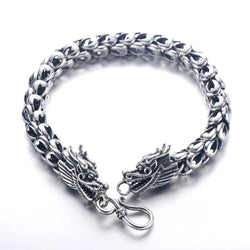 New S925 pure silver fashion jewelry, personalized Thai silver dragon scale bracelet for men handmade men mighty dragon bracelet