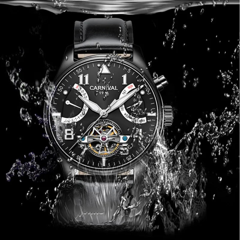 Luxury Tourbillon Mechanical Watches Men Switzerland