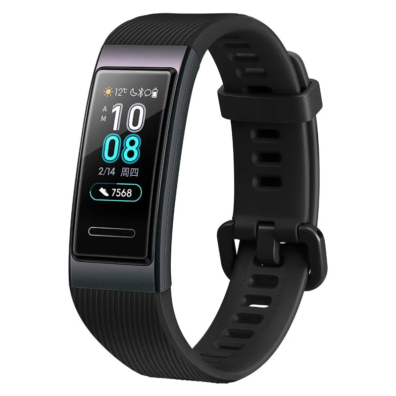 Huawei SmartBand 3 Smart Band Metal Frame Amoled Full Color Display Touchscreen Swim Stroke Heart Rate Sensor For Smart Home