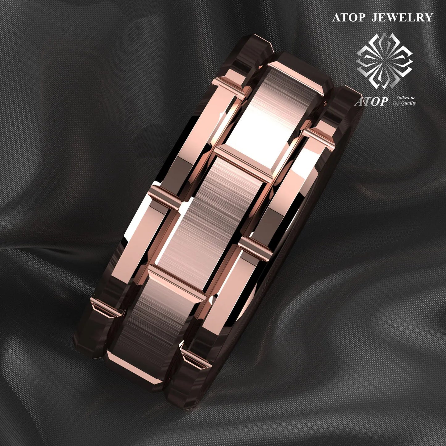 8mm Rose Gold Tungsten Wedding Band.