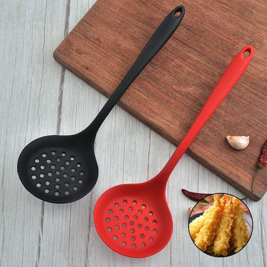 Long Handle Silicone Colander - Non-Stick.