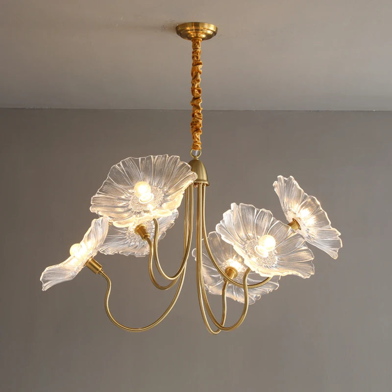 Light luxury style modern bedroom lamp creative flower.