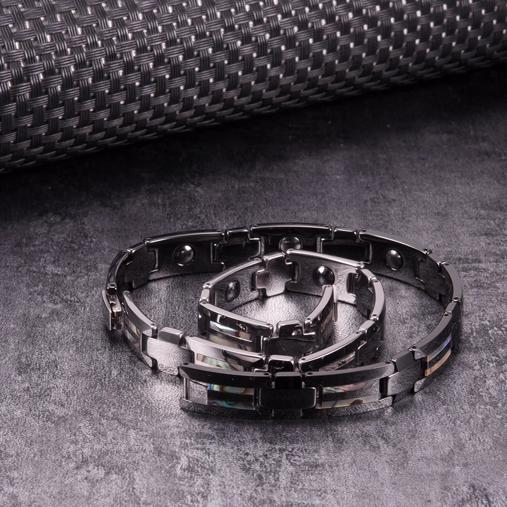 Black Bracelet Anti-scratch for Men Energy Magnetic.