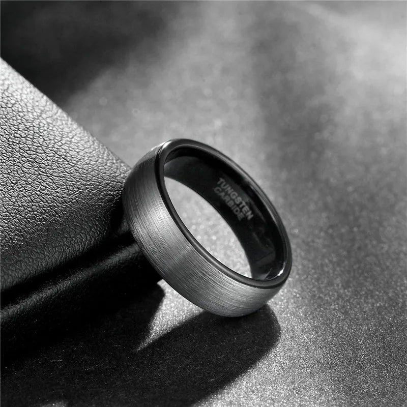 Classic Brushed Men Tungsten Carbide Ring Male Wedding Rings Anillos Anel Masculino Men Ring Bague Engagement