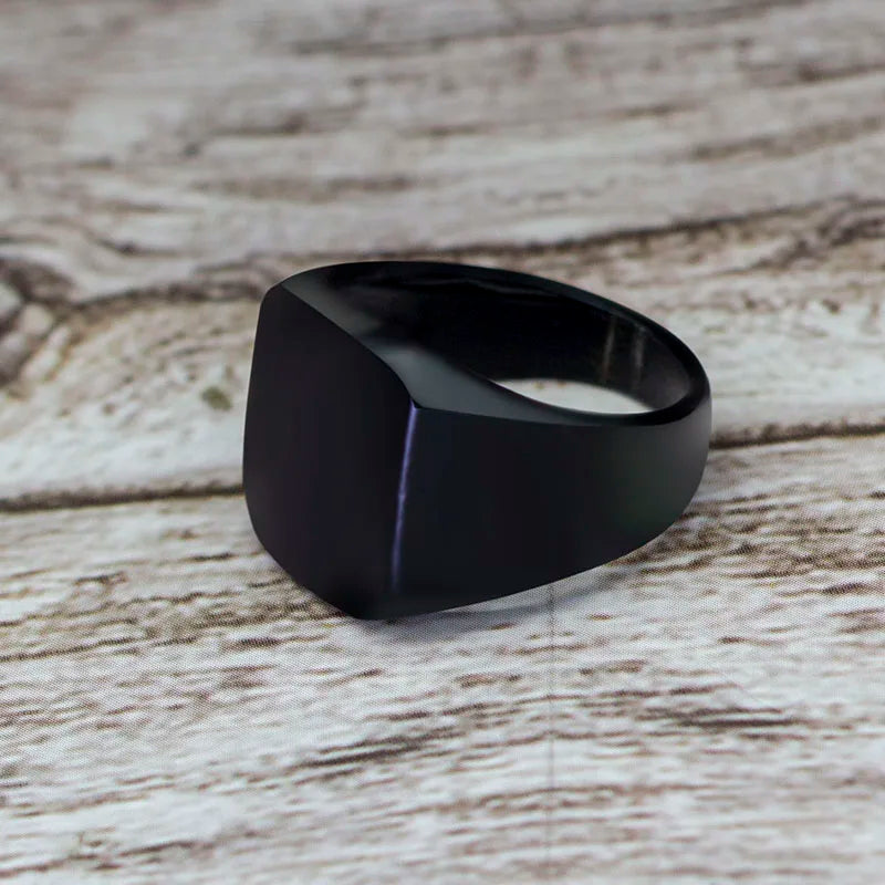 2021 Square Black Hero Ring: Stylish, Durable Men&