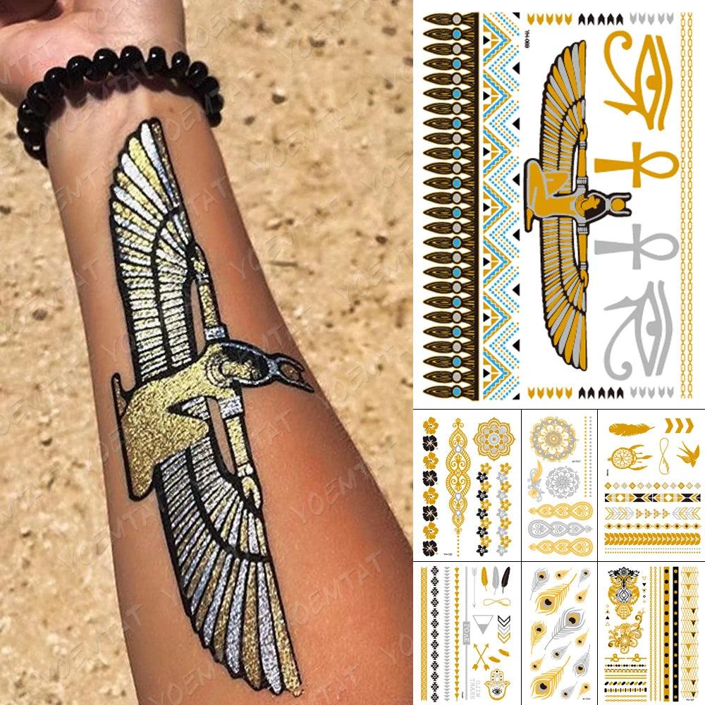 Waterproof Temporary Tattoo Sticker Egypt Goddess