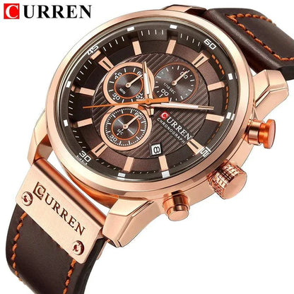 curren fashion date quartz men watch