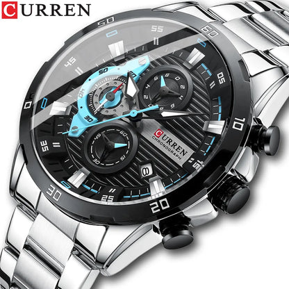 CURREN Stainless Steel Watches for Mens Creative.