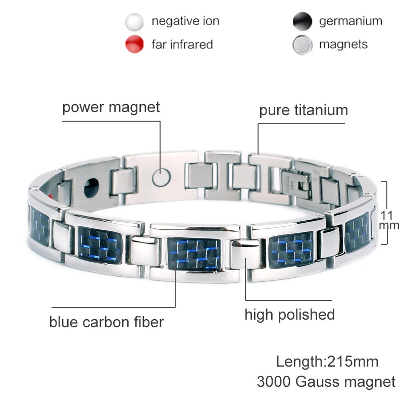 Magnetic Bracelet Men Titanium For Arthritis.