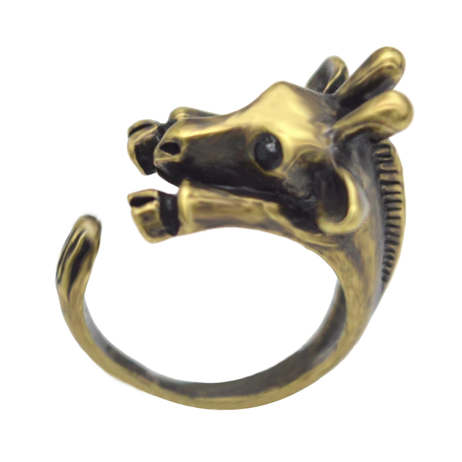 Antique Adjustable Animal Ring – Giraffe Design.