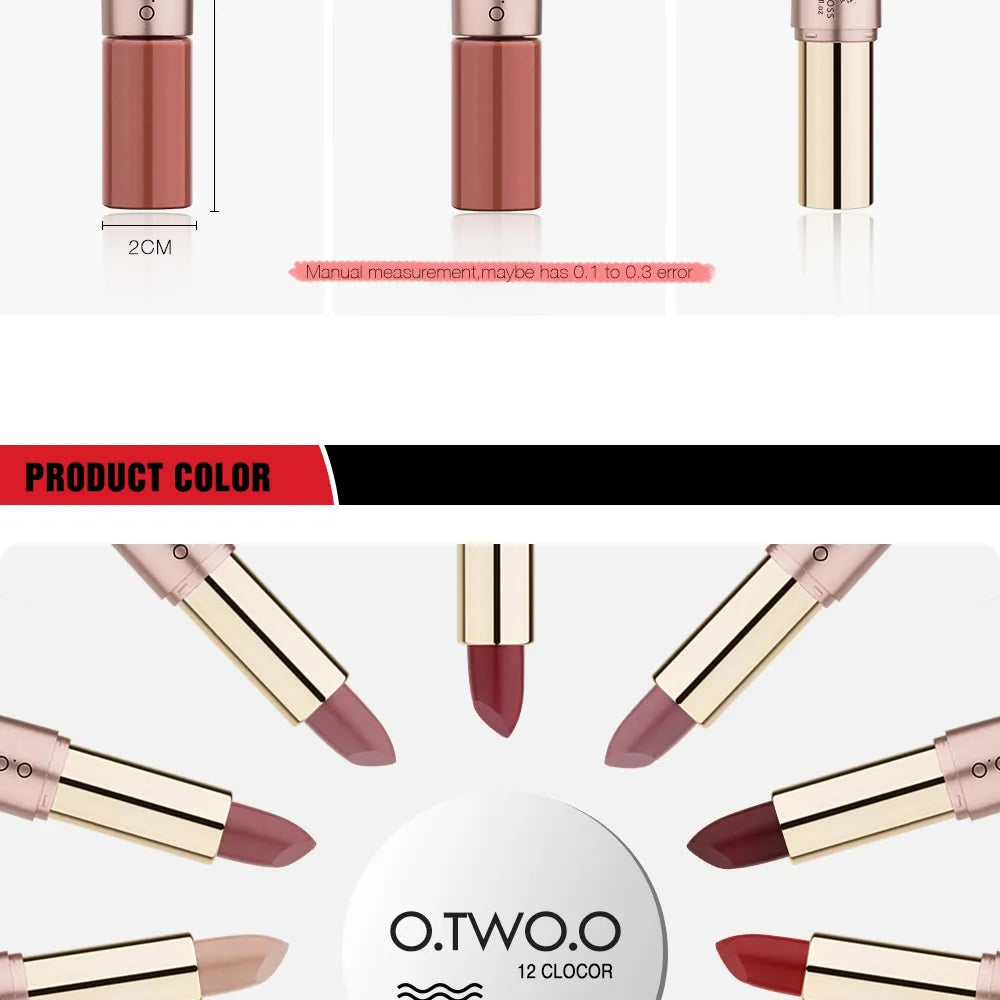 2 in 1 Matte Lipstick Lip Gloss Cosmetics Waterproof Pintalabios.