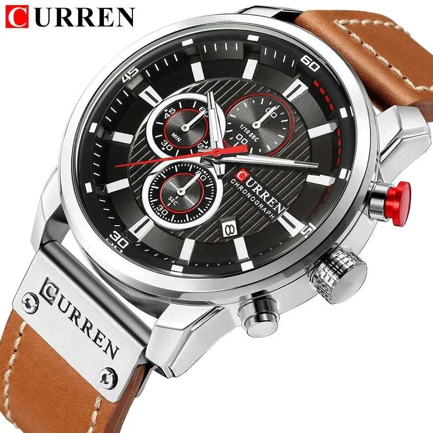 curren fashion date quartz men watch