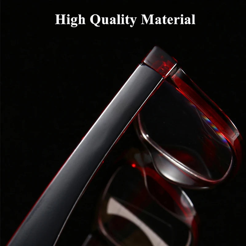 High Quality Progressive Multifocal Reading Glasses Men Women Anti Blue-Light Presbyopic Glasses Square Full Frame  +1.5 2.5