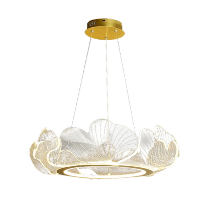 Postmodern light luxury living room chandelier modern minimalist dining room bedroom nordic lotus leaf lamp