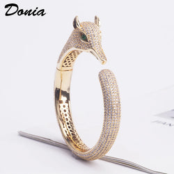 Donia jewelry Europe and America new copper micro-inlaid AAA zircon bracelet animal fox bracelet fine jewelry