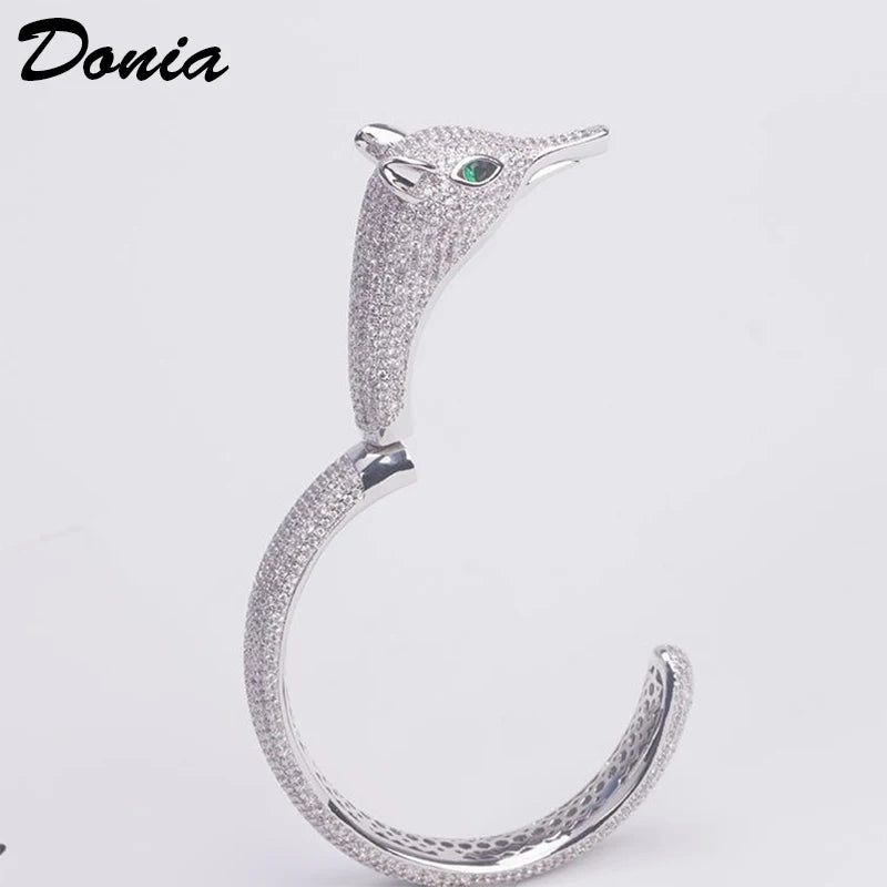 Donia jewelry Europe and America new copper micro-inlaid AAA zircon bracelet animal fox bracelet fine jewelry