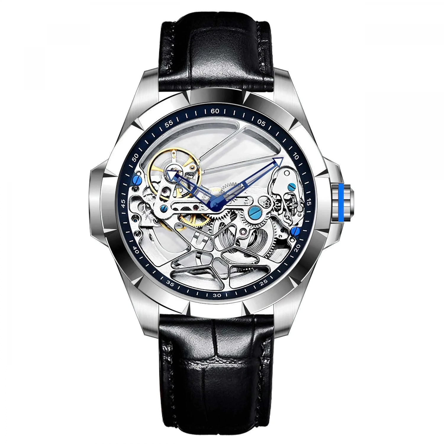 Hollow out Tourbillon Automatic MAN WATCH limited edition Mechanical Watches Fashion Belt and steel band Men&