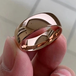 Classic Rose Gold Color Tungsten Weddin.