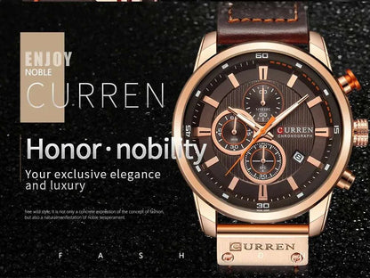 curren fashion date quartz men watch