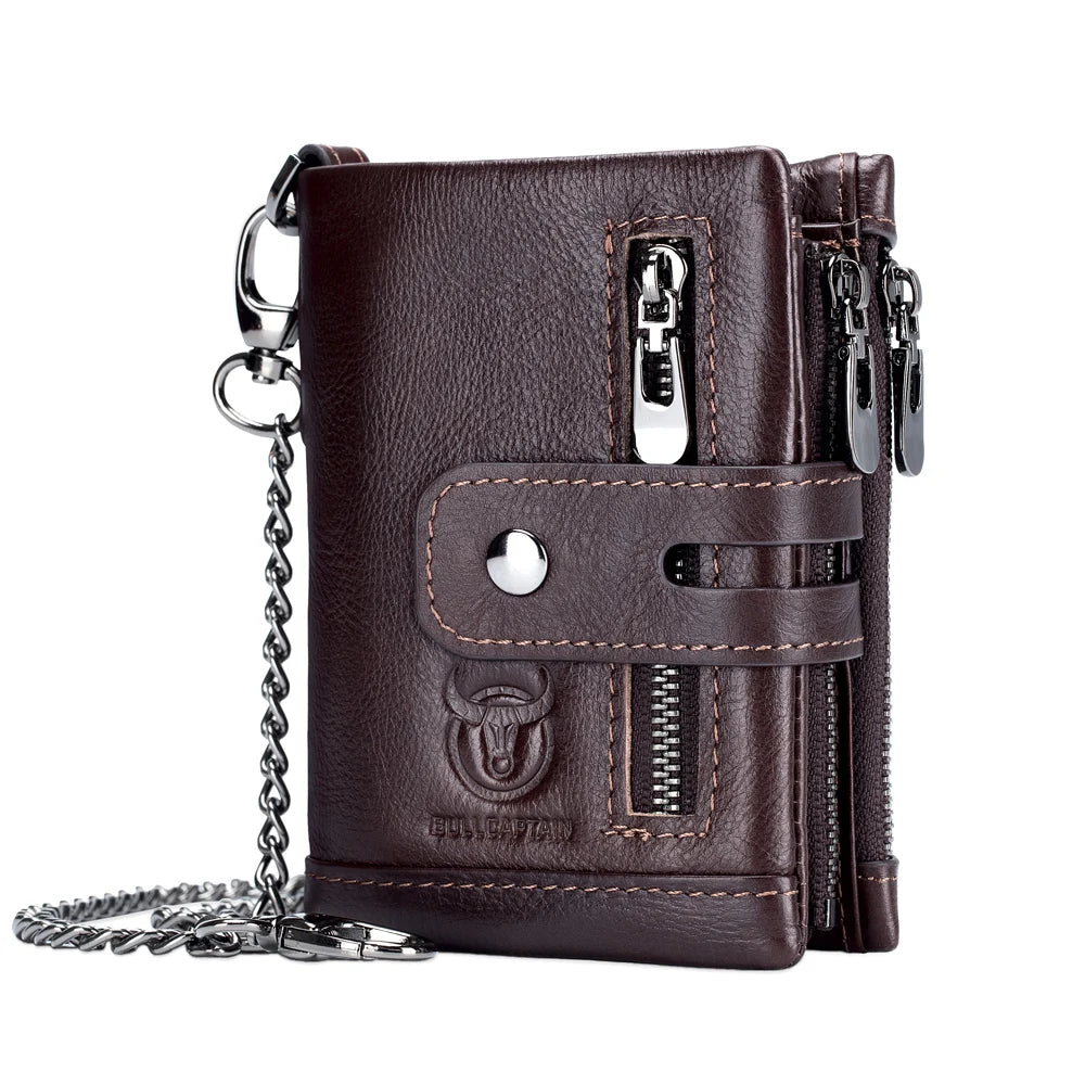 New Genuine Leather Men Wallet Brand