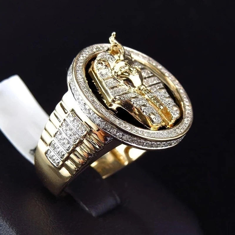 Fashion Classic Men Rings King Vintage.