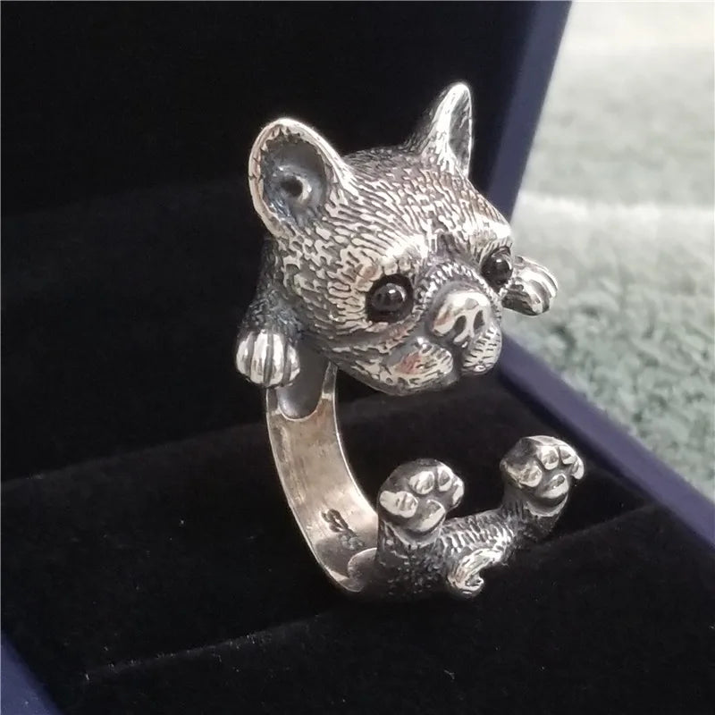 Ring for Men Women Japanese Style Cute Cat Ring.