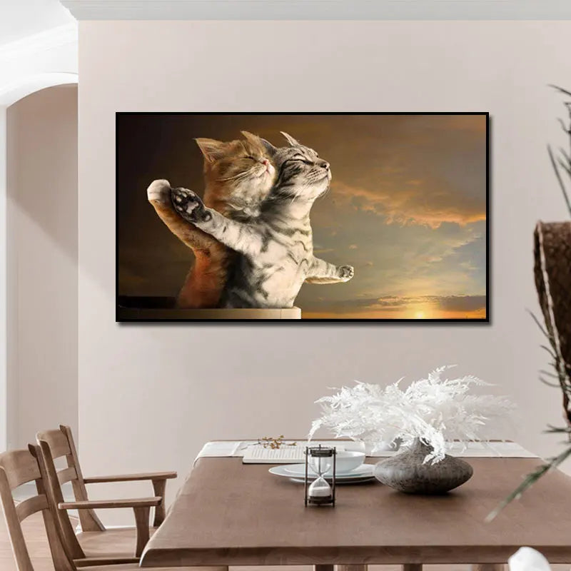 Cat Cute Posture Wall Posters Bedroom Decoration.