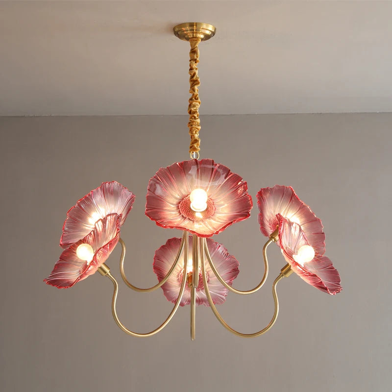 Light luxury style modern bedroom lamp creative flower.