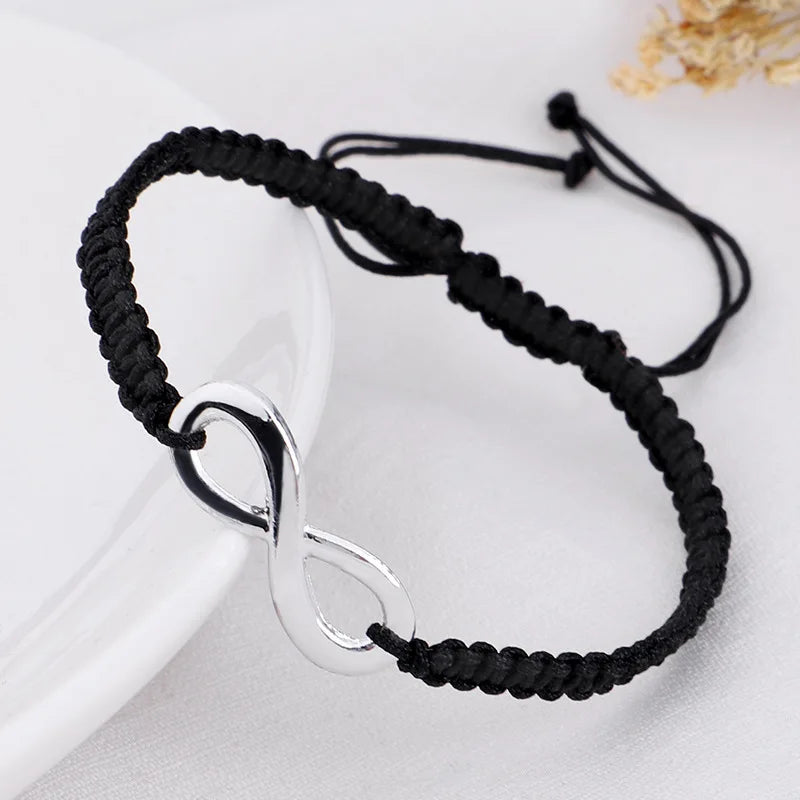 Andrew Black/White Rope Braid Bracelet