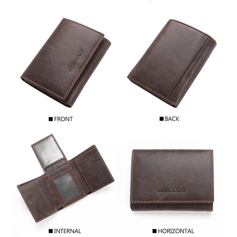 Genuine Cow Leather Men Wallets.