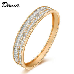 Donia jewelry Fashion simple temperament copper micro-inlaid AAA zircon bracelet T-type zircon bracelet ladies fashion bracelet