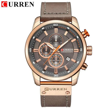 curren fashion date quartz men watch