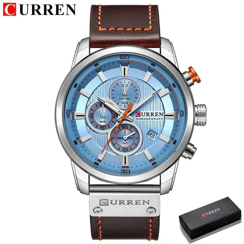 curren fashion date quartz men watch