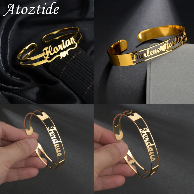 Customized Bracelet Personalized Custom Bangles for unisex.