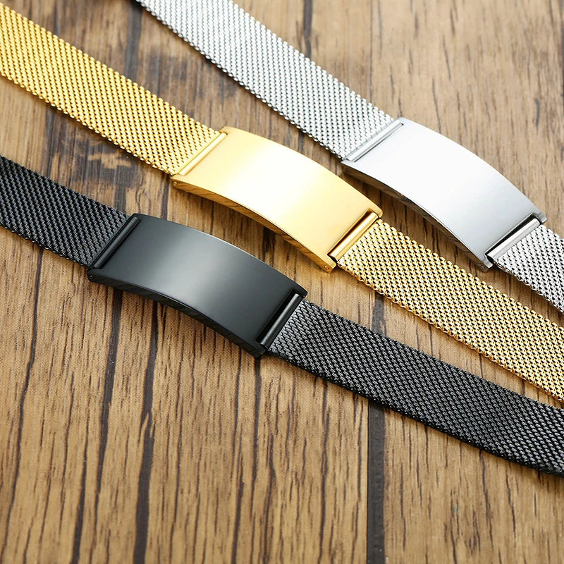 Stylish Men Stretch Mesh ID Bracelets.