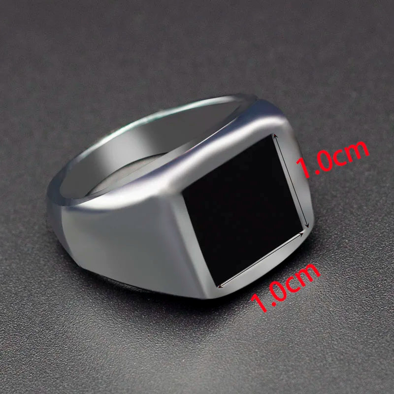 2021 Square Black Hero Ring: Stylish, Durable Men's Jewelry