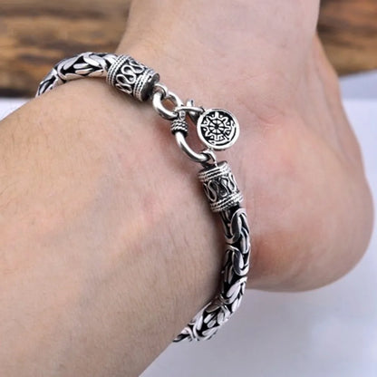 Real Solid Pure Silver Good Luck Bracelet