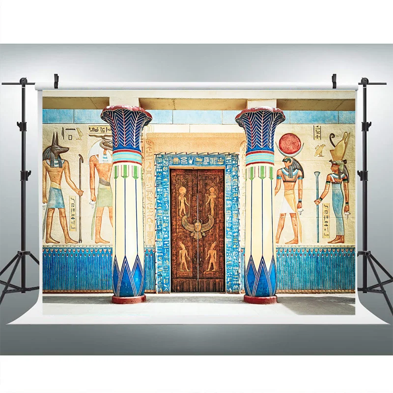 Ancient Egyptian Mural Photography Background.