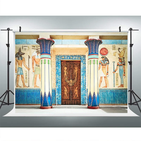 Ancient Egyptian Mural Photography Background.