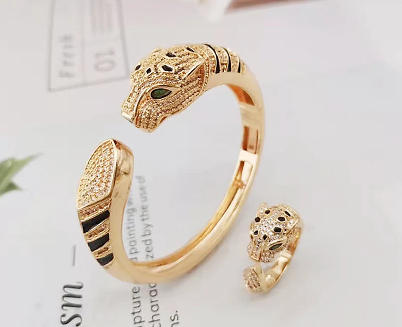 Donia Jewelry Fashion luxury leopard Bracelet micro inlaid AAA zirconium Bracelet women's ring bracelet fashion classic Bracelet