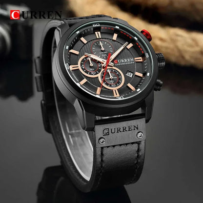 curren fashion date quartz men watch