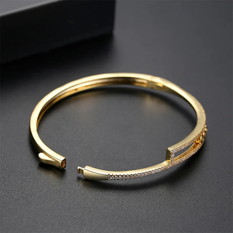 Donia Jewelry Fashion micro-set AAA hollow zircon ladies fashion bracelet personality exaggerated jewelry gift