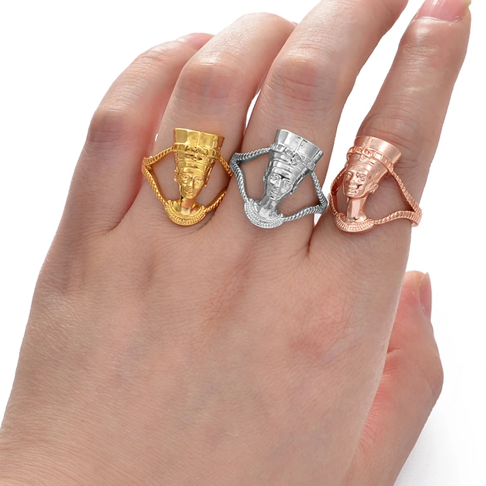 Egyptian Queen Nefertiti Ring for Women Girls.