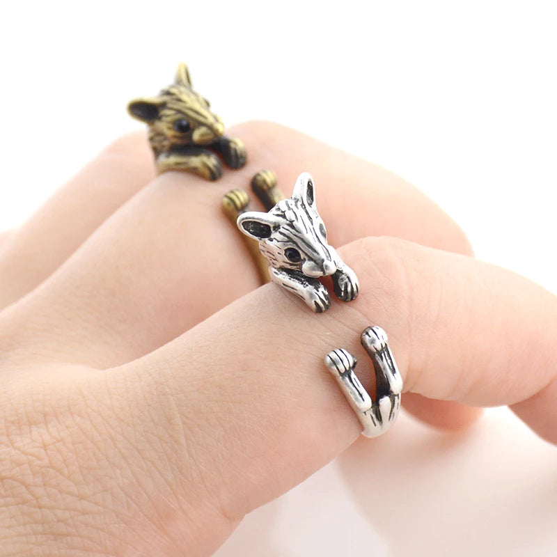 Cute Mouse, Squirrel, Hedgehog, and Couple Ring