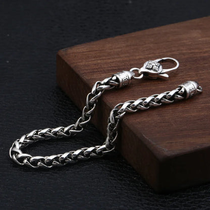 Silver Fashion Rope Bracelet for unisex.