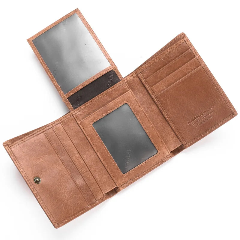 Genuine Cow Leather Men Wallets.