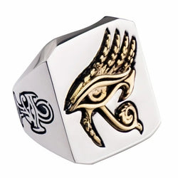 Fashion Ancient Egypt Horus Ring Men's Retro Gothic Personality Boy Souvenir Gift