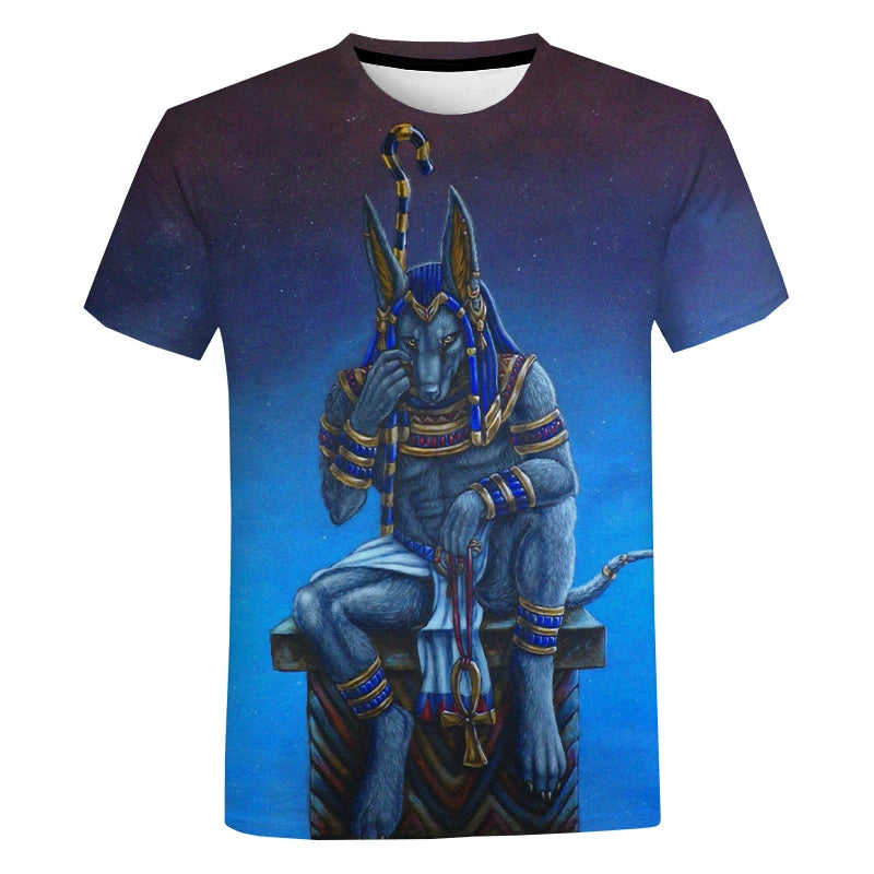 Ancient Black Egyptian Art Printed T-shirt.