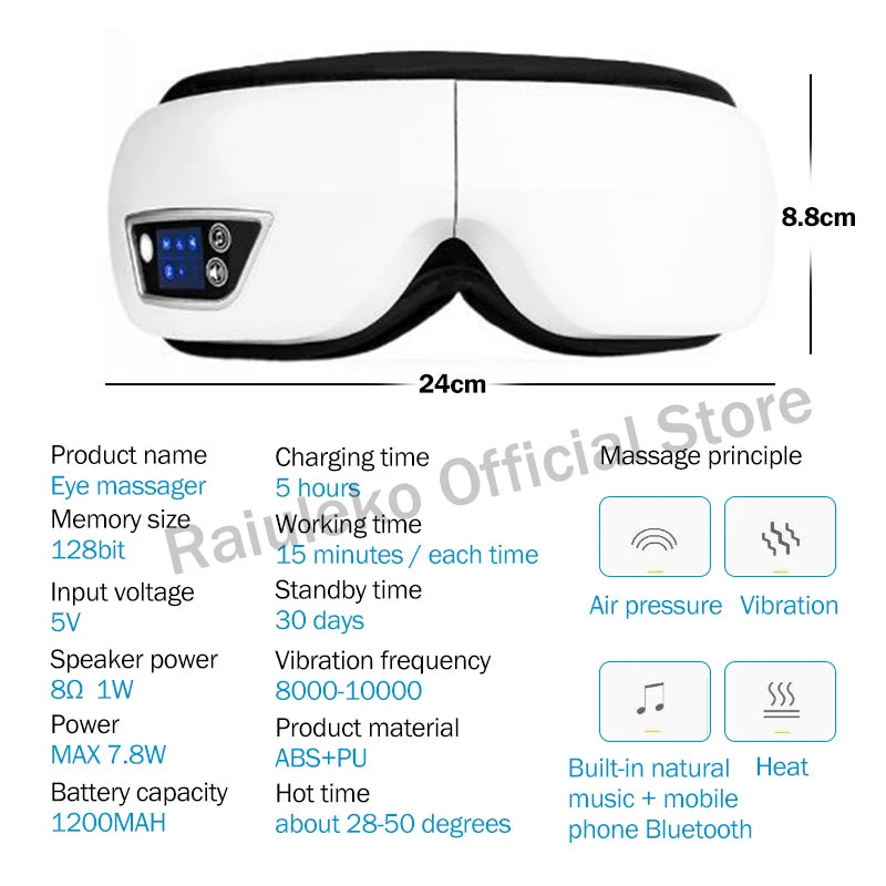 Electric Vibration Bluetooth Eye Massager Eye Care Device.